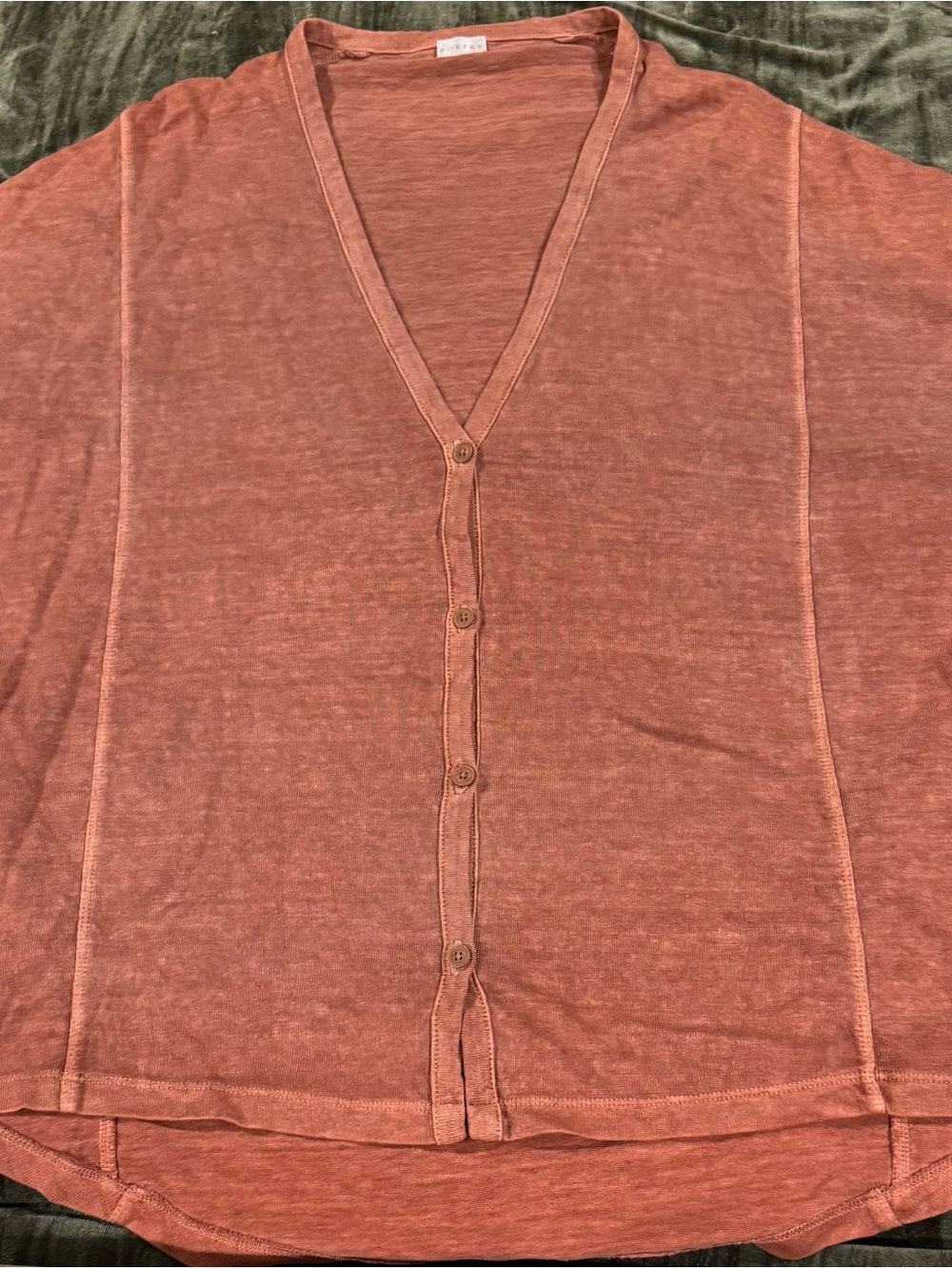 Poetry Lightweight Crewneck Top - Terracotta